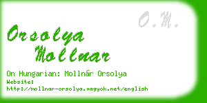 orsolya mollnar business card